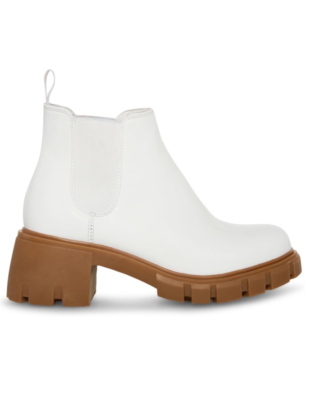 Steve Madden womens HowlerAnkle Boot White Tan. Size 9.5W